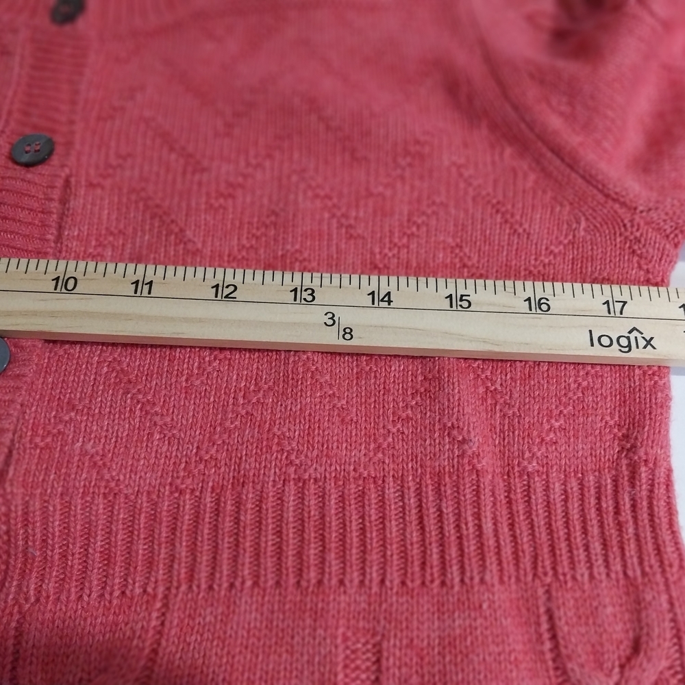 Sundance Medium Coral Button-Up Cardigan Sweater Viscose,Wool,Alpaca,Nylon - Picture 9 of 12